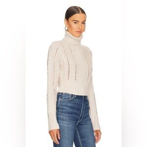 Rag & Bone Elizabeth Cable Turtleneck in Ivory